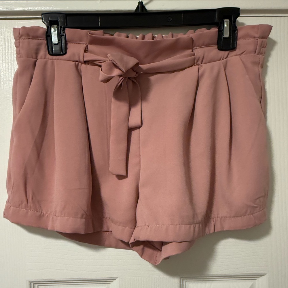 High Waist Pink Women's Shorts